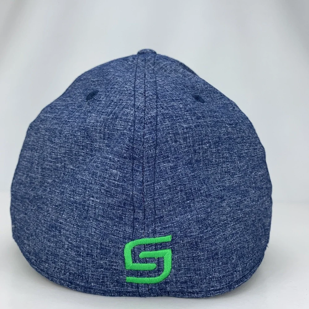 Under Armour Golf Hat LG / XL Fitted Stretch Heather Blue Green Soft Light Cap